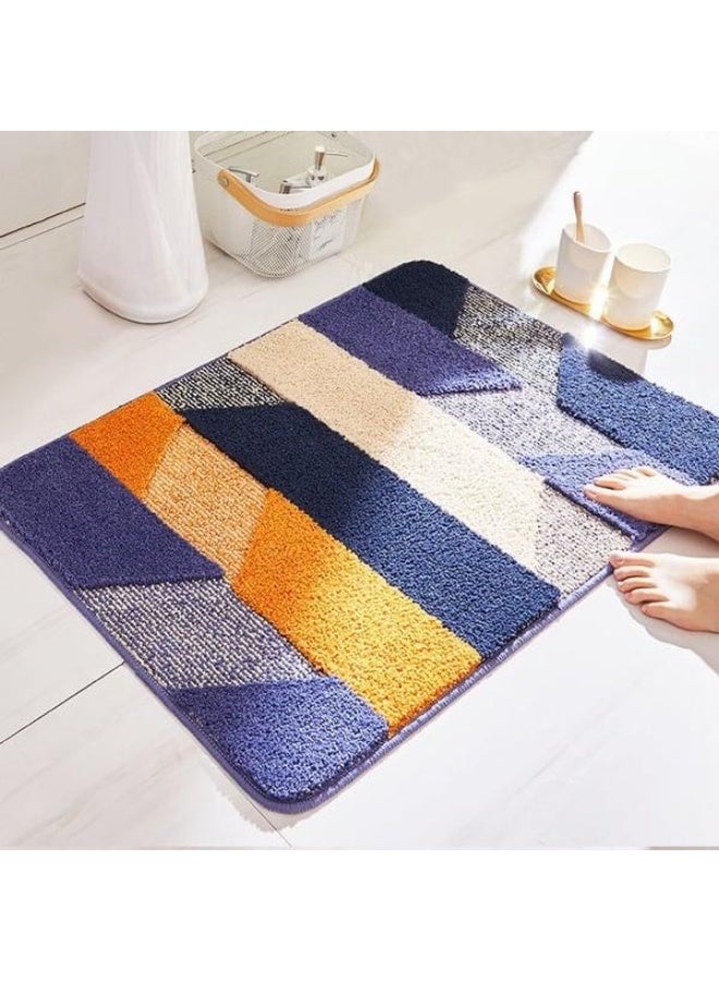 EBREEZZ Modern Geometric Ultra-Soft Non-Slip Bath Mat - Image 1